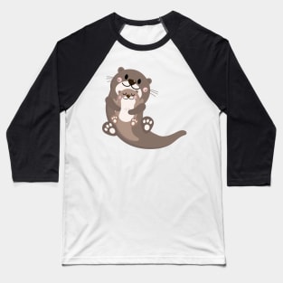 Significant Otters - Otters Mom Holding Each Other Baseball T-Shirt